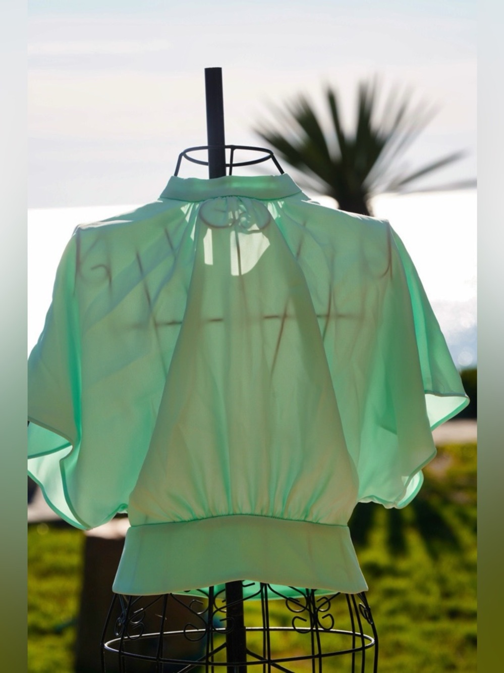 Trend Love Republic Mint Green Organza Blouse - EU Size 36 - Picture 5 of 5